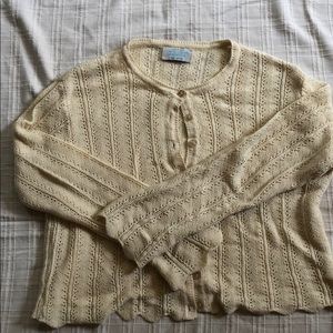 Cream cotton cardigan